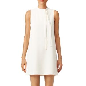 Slate and Willow Skinny Tie Ivory Crepe Shift